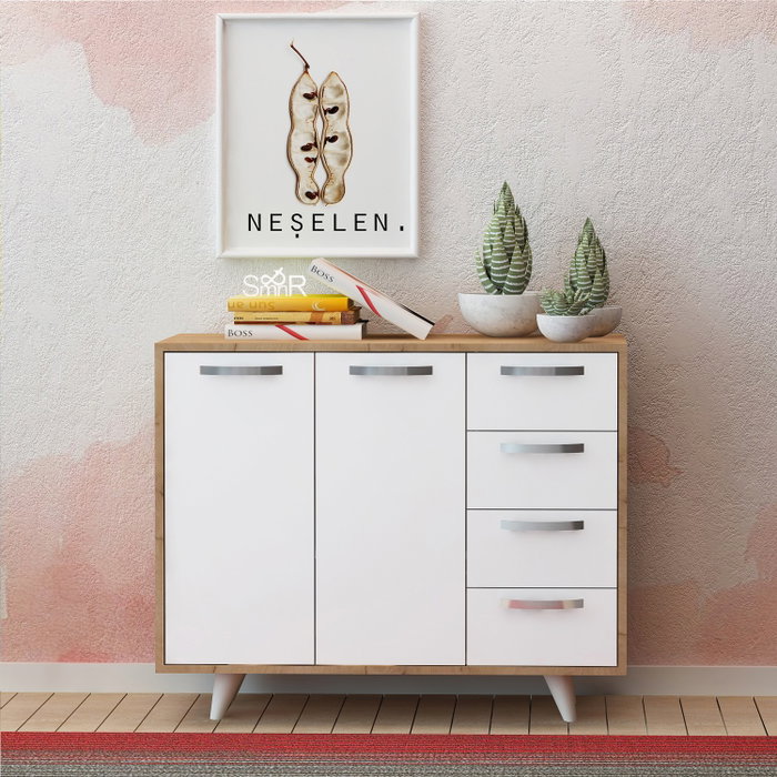 Hanah Home Armario Multiusos Waga Roble y Blanco
